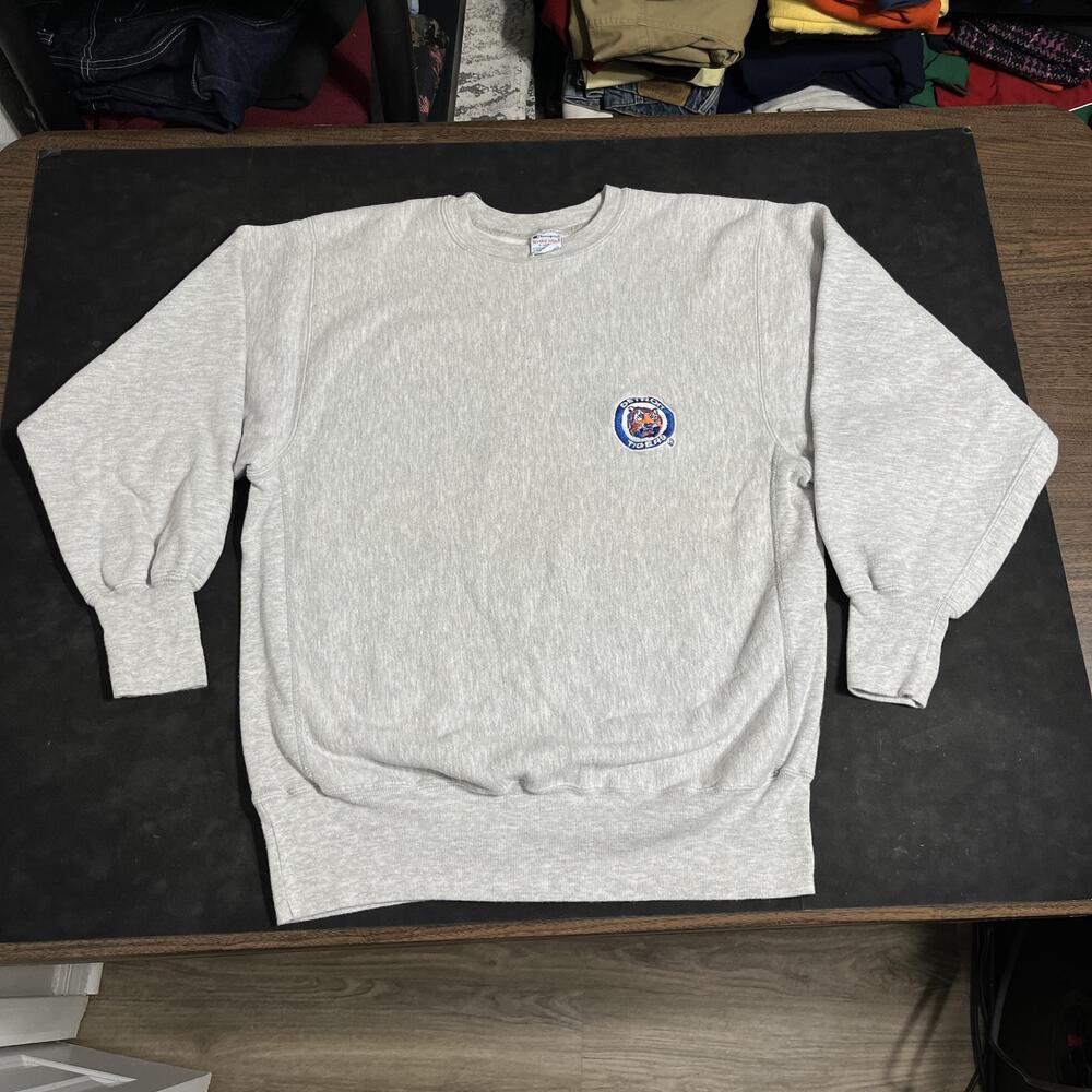 Vintage Detroit Tigers Sweatshirt Dugout XL MLB Baseball Champion USA Made 80s